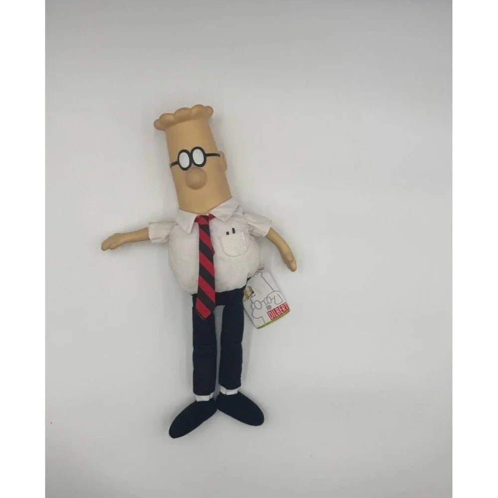 Vintage Gund Dilbert Plush Doll 16” w/ Hang Tag Style 7120 Scott Adams 1997